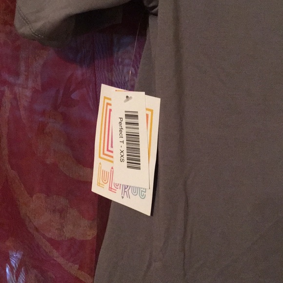 Light gray (solid) Lularoe Perfect T - Picture 3 of 4